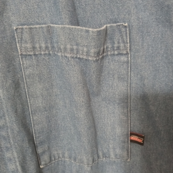 Dickies Men's Button down long sleeve denim shirt W Pocket Button down collar M - Picture 5 of 8